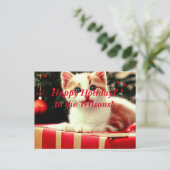 クリスマスキットンハッピーホリデーズハガキ シーズンポストカード (スタンド正面)