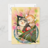 クリスマスキットンハンドロール寿司 シーズンポストカード (正面/裏面)