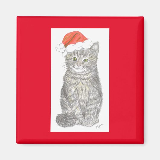 クリスマスキットン磁石 マグネット (正面)