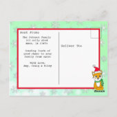 クリスマスキツネかわいいパーソナライズされたフォトカード ポストカード (裏面)