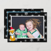 クリスマスキツネかわいいパーソナライズされたフォトカード ポストカード (正面/裏面)