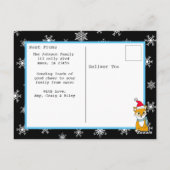 クリスマスキツネかわいいパーソナライズされたフォトカード ポストカード (裏面)