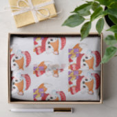 クリスマスキツネと紫の贈り物 薄葉紙 (ギフト)