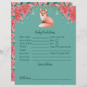 クリスマスキツネベビーシャワー予測とアドバイス (正面/裏面)