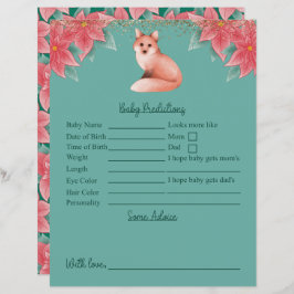 クリスマスキツネベビーシャワー予測とアドバイス