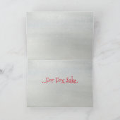 クリスマスキツネレッドベリーウィンターホリデーおもしろい シーズンカード (内部)