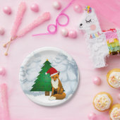 クリスマスキツネ紙プレート ペーパープレート (パーティー)