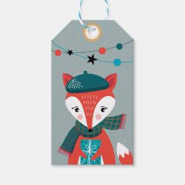 クリスマスキツネ ギフトタグ