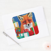 クリスマスキツネ スクエアシール (封筒)