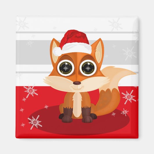 クリスマスキツネ マグネット (正面)