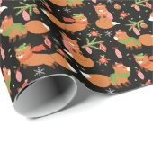 クリスマスキツネ ラッピングペーパー (ロールコーナー)