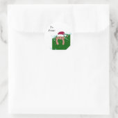 クリスマスキティキャット ラウンドシール (バッグ)