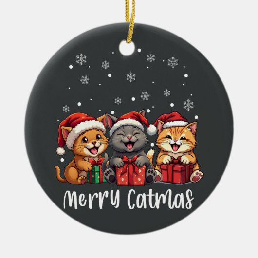 クリスマスキティメリーネコ セラミックオーナメント (正面)
