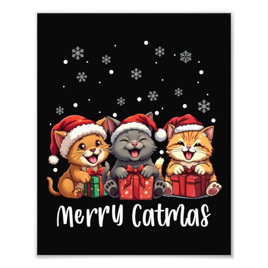 クリスマスキティメリーネコ フォトプリント            (正面)