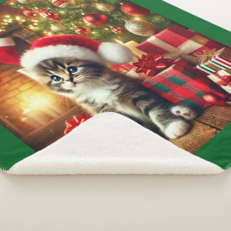 クリスマスキテンふわふわ大判ブランケット シェルパブランケット