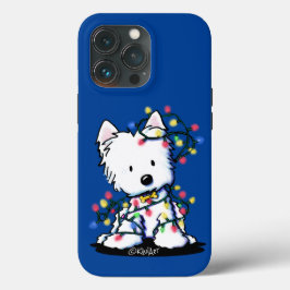 クリスマスキニアート楽しいウェスティー iPhone 13 PROケース