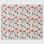 クリスマスキノコと格言 ラッピングペーパー (フラット)