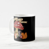 クリスマスキノコクリスマス照明クリスマスとザ コーヒーマグカップ (正面左)