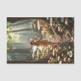 クリスマスキノコ妖精のデコパージュ 薄葉紙