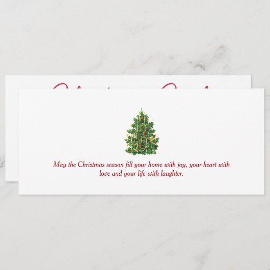 クリスマスキャッシュマネギフト証明書伝票 (正面/裏面)