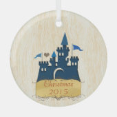 クリスマスキャッスルバケーションキープサケオーナメント ガラスオーナメント (正面)