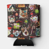 クリスマスキャッツイン宇宙銀河系スターズおもしろいホリデー 缶クーラー (裏面)