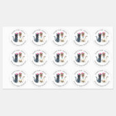 クリスマスキャッツパーソナライズされたの贈り物ラッピングラベル ラベル (シート)