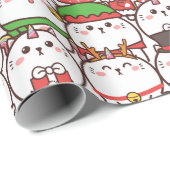 クリスマスキャッツラッピング紙 ラッピングペーパー (ロールコーナー)