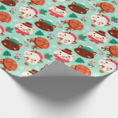 クリスマスキャッツラッピング紙 ラッピングペーパー (角)