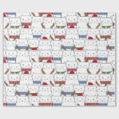 クリスマスキャッツラッピング紙 ラッピングペーパー (フラット)