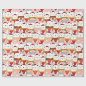 クリスマスキャッツラッピング紙 ラッピングペーパー (フラット)