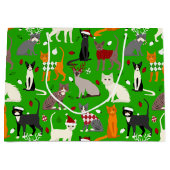 クリスマスキャッツラージ抱き枕 ラージペーパーバッグ (正面)