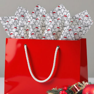 クリスマスキャッツ柄 薄葉紙