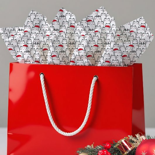 クリスマスキャッツ柄 薄葉紙