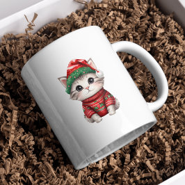 クリスマスキャットかわいこちゃんマグカップ コーヒーマグカップ
