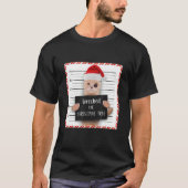 クリスマスキャットがクリスマスツリーを壊した Tシャツ (正面)
