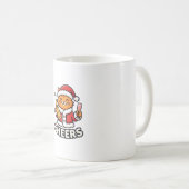 クリスマスキャットが応援するベクターデザイン コーヒーマグカップ (正面右)