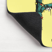 クリスマスキャットとサボテンの風変わりクリスマス マウスパッド (コーナー)