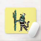 クリスマスキャットとサボテンの風変わりクリスマス マウスパッド (マウス)