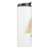 クリスマスキャットとレインボーパーソナライズされたタンブラー タンブラー (回転左)