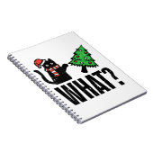 クリスマスキャットのクリスマスツリーおもしろい ノートブック (右側)