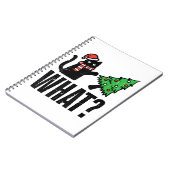 クリスマスキャットのクリスマスツリーおもしろい ノートブック (左側)