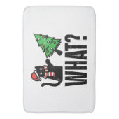 クリスマスキャットのクリスマスツリーおもしろい バスマット (正面縦)