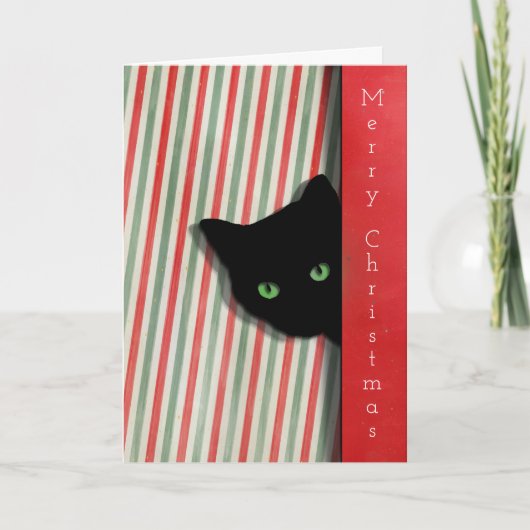 クリスマスキャットのグリーティングカード カード (正面)