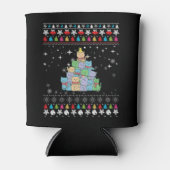 クリスマスキャットの木の醜いクリスマス 缶クーラー (正面)