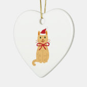 クリスマスキャットイラストレーションアートセラミックオーナメント セラミックオーナメント (左)