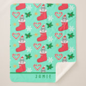 クリスマスキャットオリジナルアートシェルパブランケット シェルパブランケット (正面)