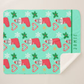 クリスマスキャットオリジナルアートシェルパブランケット シェルパブランケット (正面(横))