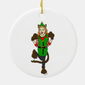 クリスマスキャットガールセラミックオーナメント セラミックオーナメント (裏面)
