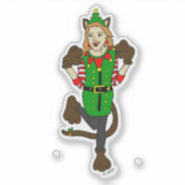 クリスマスキャットガール シール (正面)